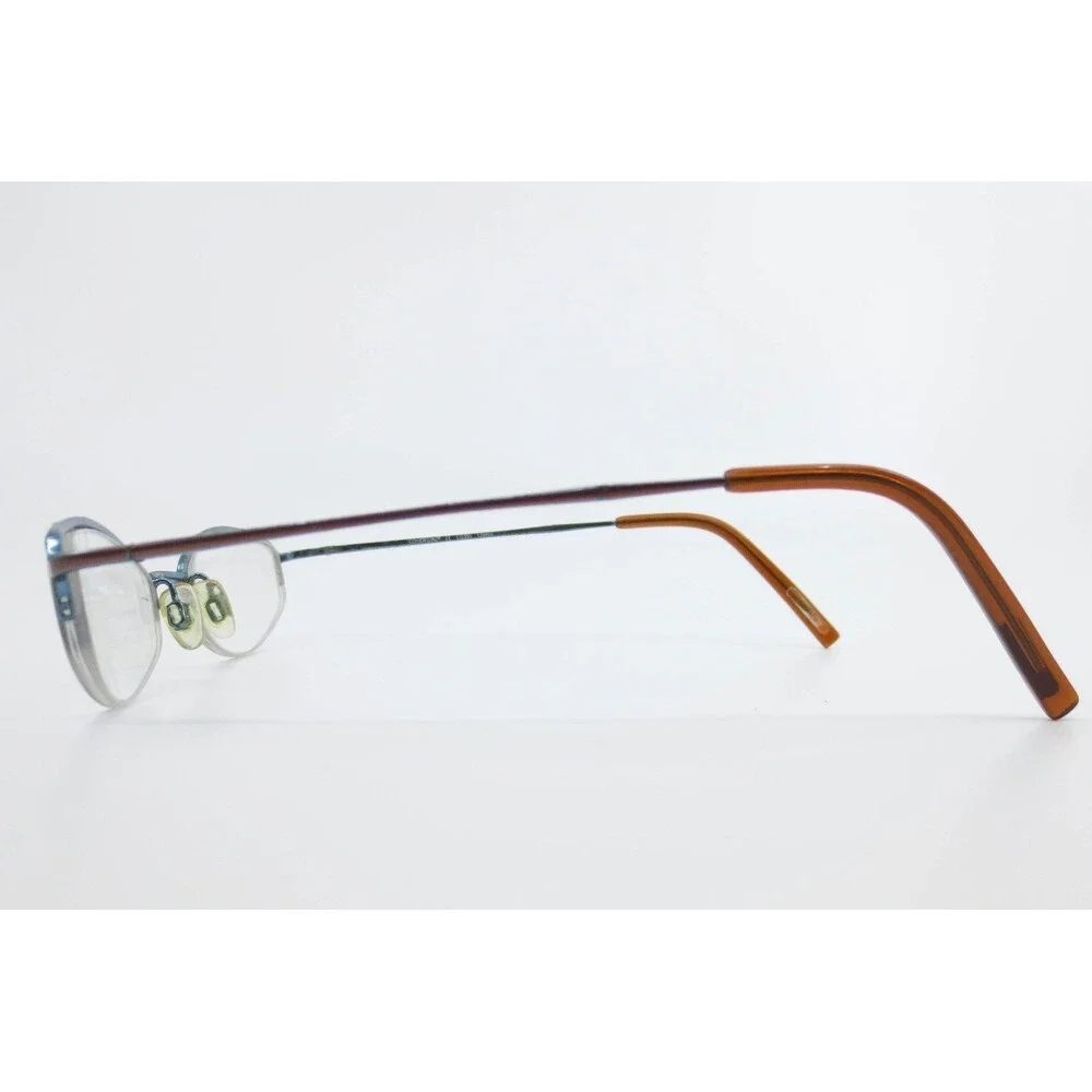 Covergirl CG355 Eyeglasses Brown Blue Semi Rimless Cat Eye Frames 47-20-135